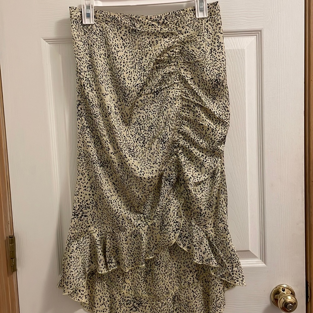 Yellow/Black animal print skirt
